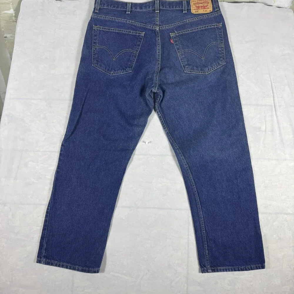 Levi's 505 Men's Straight‎ Leg Jeans Blue Denim Regular Fit Zip Fly W38 L29